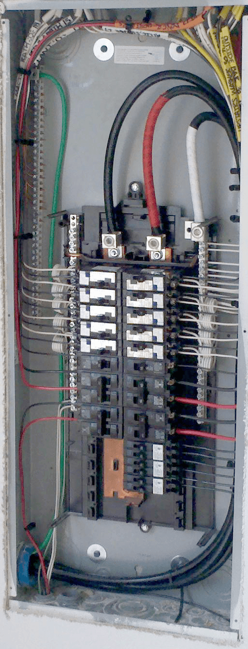 Wiring main service panel
